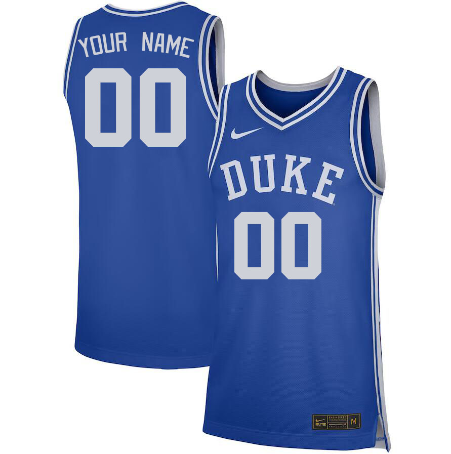 Custom Duke Blue Devils Name And Number College Basketball Jerseys Stithced-Royal